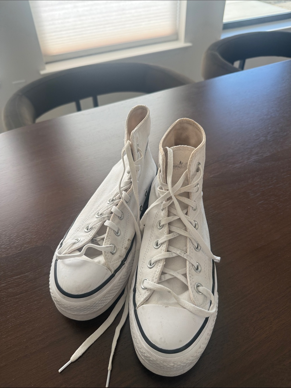 Converse White High-Top Canvas Sneakers